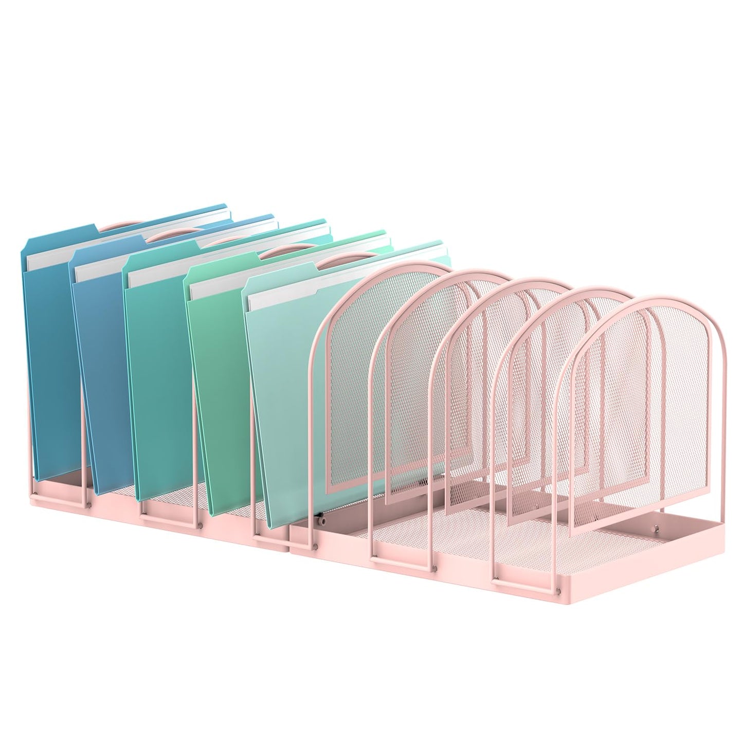 SUPEASY File Organizer for Desk, 9-Section Mesh Desk Organizer, Vertical File Holder Desktop Organizer File Sorter, File Folder Holder for Office Supplies